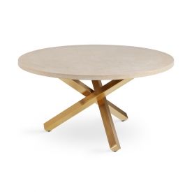 Rodney Dining Table: Gold